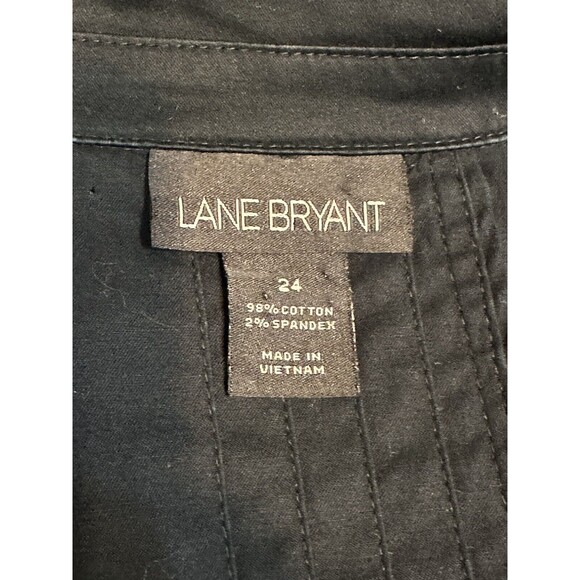 Lane Bryant Women Size 24 (3X) Black Button Front Jacket Career Wear Classic - Picture 8 of 10